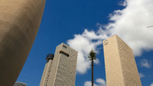 Les sièges d'Attijariwafa bank et de BCP à Casablanca Finance City.