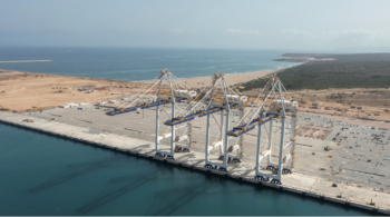 Un terminal à conteneurs du port de Nador West Med.