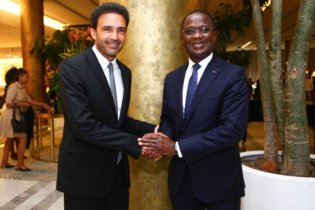 Mehdi Tazi, président de la CGEM, et Ahmed CISSE, président de la Confédération générale des entreprises de Côte d'Ivoire (CGECI).